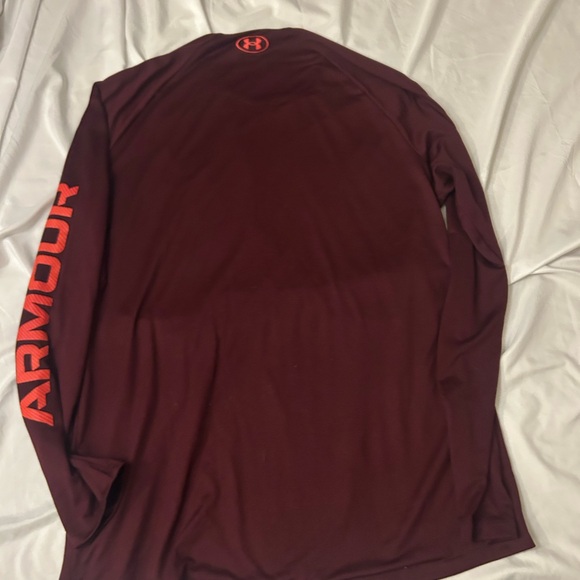 UNDER ARMOUR LIGHTWEIGHT LONG SLEEVE Maroon Men’s L - Picture 7 of 10